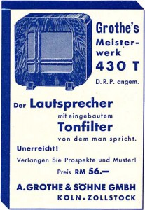 Grothe Lautsprecher-Werbung